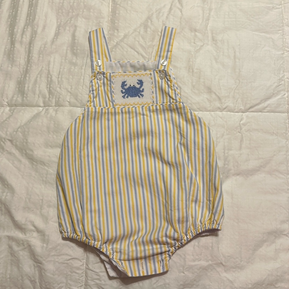 18 month blue yellow and white outfit
